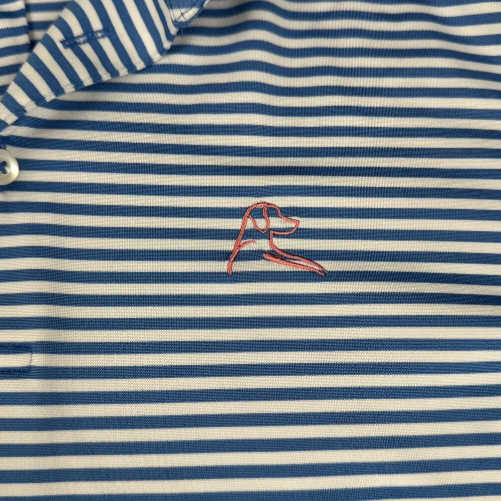 Rhoback Polo Shirt LOT OF 2 Men's Large Performance Bundle Striped Stretch Golf - Picture 7 of 15